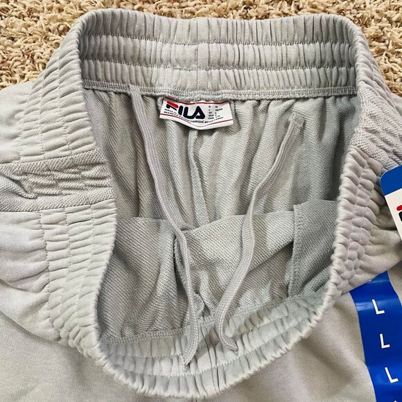 NEW Fila Women’s French Terry Joggers Pants Light Grey, Size Large (New) - Picture 7 of 9